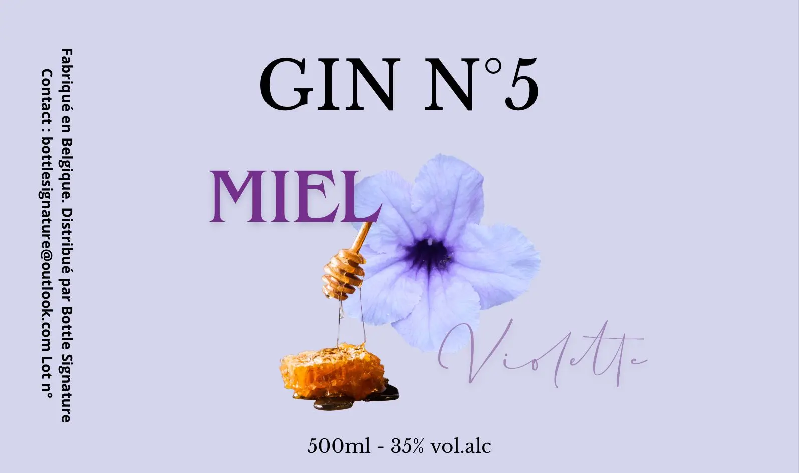 Étiquette de gin personnalisée au style fun et graphique